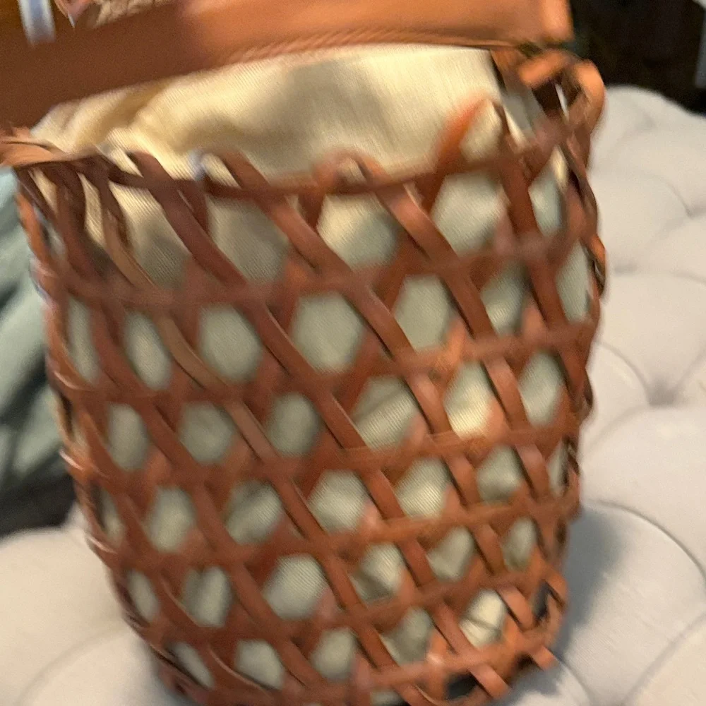 Polo by Ralph Lauren Brown Woven Leather Tote - Picture 3 of 6